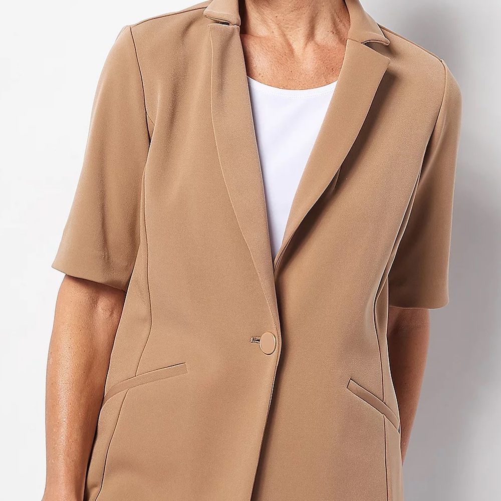 ****sold****GRAVER Susan Graver LK Fusion Elbow-Sleeve Blazer Perfect